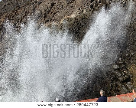 Ensenada, Mexico - Oct 25: La  Bufadora Blowhole In Ensenada, Mexico, As Seen On Oct 25, 2018. It Is
