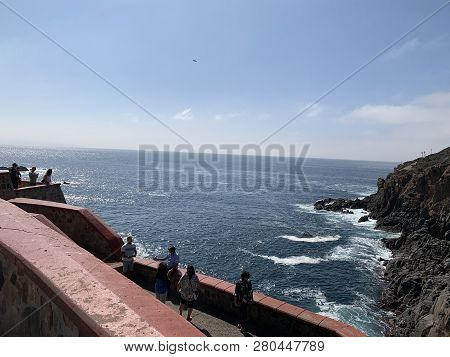 Ensenada, Mexico - Oct 25: La  Bufadora Blowhole In Ensenada, Mexico, As Seen On Oct 25, 2018. It Is