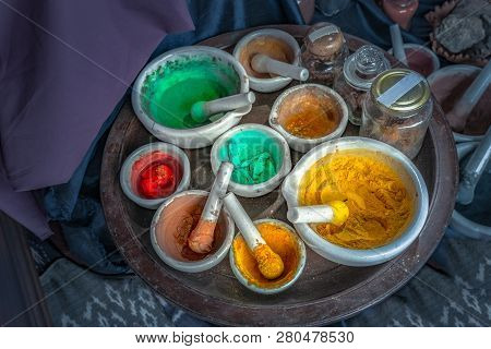 Thai Painting Used Water Color From Dust Color There Made From Stone Copper And Other Matterial