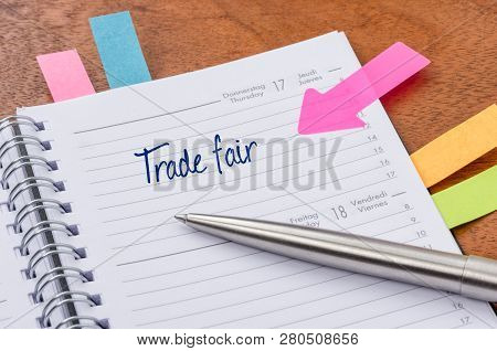 Daily Planner With The Entry Trade Fair