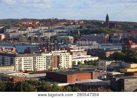 Gothenburg, Sweden - Urban Cityscape With Lindholmen And Masthugget Districts.