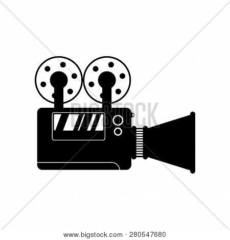 Video Camera Isolated. Camcorder Icon Sign. Vector Illustration