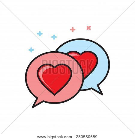 Love Message Icon On White Background For Graphic And Web Design, Modern Simple Vector Sign. Interne