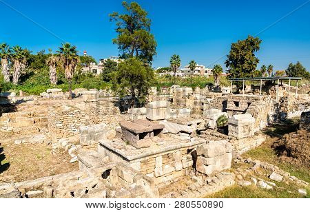 Ruins Of The Al-bass Tyre Necropolis. Unesco World Heritage In Lebanon