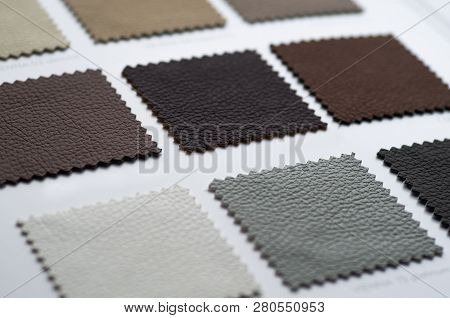 Catalog Of Multicolored Imitation Leather From Matting Fabric Texture Background, Leatherette Fabric