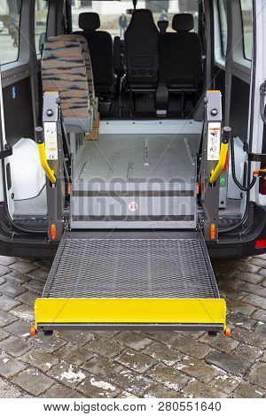 Minibus For Handicapped, Physically Challenged And Disabled People In Wheelchairs. Minibus With Stow