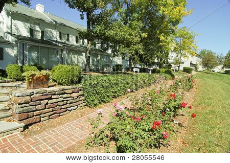 a casa de presidentes e jardins do sítio histórico nacional de Eisenhower em Gettysburg, PA