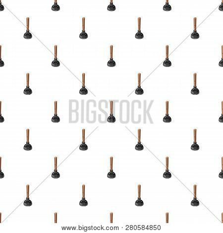 Cup Plunger Pattern Seamless Repeat In Cartoon Style Illustration