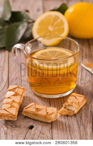 Puff Pastry Cookies With Jam On White Dish.