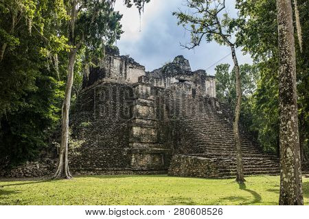 Ancient Mayan temple of Dzibanche in Quintana Roo, Mexico.