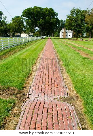 Somerset místo výsadby cihlový chodník