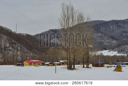 Snow Village In Mohe County, China