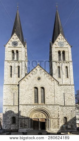 Two Tower Christian Church Located In Kocevje Slovenia