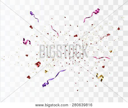 Onfetti Explosion Isolated On White Background. Festive Vector Illustration