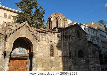 The Church Of Panagia Kapnikarea In Athens, Greece