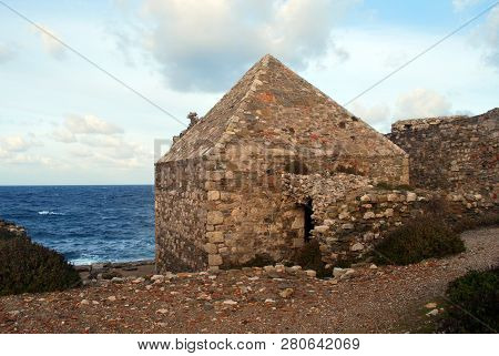 The Castle Of Methoni In The Port Town Of Methoni, Messenia, Greece