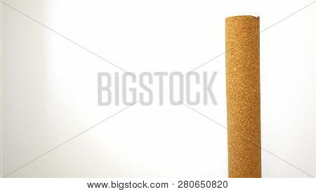 Natural Cork Substrate On The Floor With Laminate.