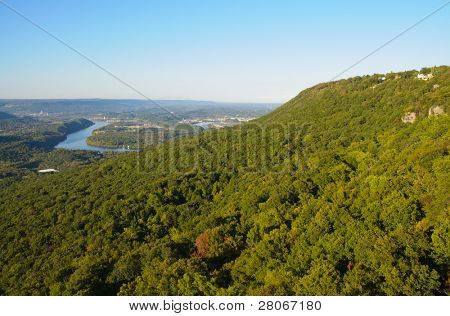 pohled od Lookout Mountain