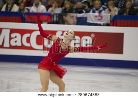 Belarus, Minsk, January 25, 2019. Minsk Arena. European Figure Skating Championship.bronze Medalist 