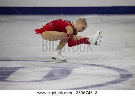 Belarus, Minsk, January 25, 2019. Minsk Arena. European Figure Skating Championship.bronze Medalist 