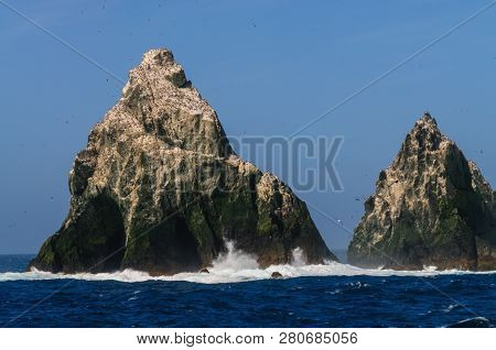 The Shag Rocks Are Six Small, Uninhabited, Islands On The Most Western Part Of South Georgia. They A