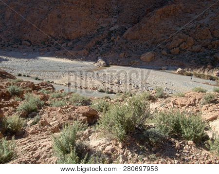 Beautiful Desert Landscape Of Todra Gorge In High Atlas In Morocco