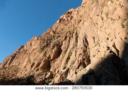 Beautiful Desert Landscape Of Todra Gorge In High Atlas In Morocco