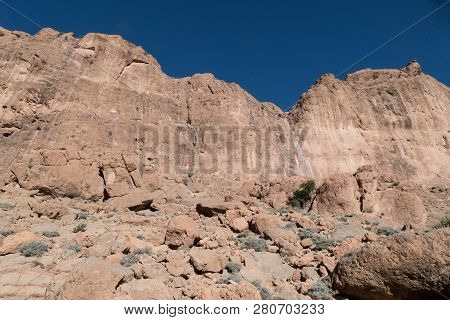 Beautiful Desert Landscape Of Todra Gorge In High Atlas In Morocco