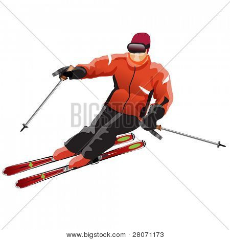 sport icons, mountain-skier