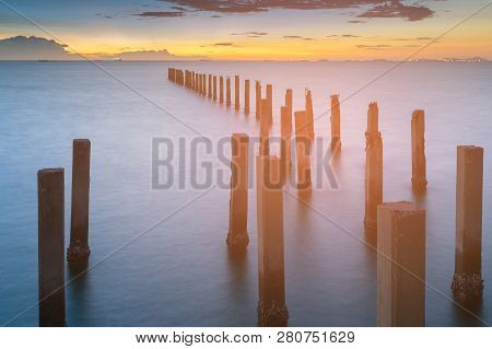 Beauty Of After Sunset Over Coastline, Natural Landscape Background