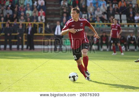 TOMSK, Russie - 29 août : Match de Football Championnat de Russie parmi Tom'(Tomsk) - Moscow (Moscou)