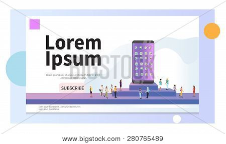 Set Of Web Design Page Templates. Business People Users Scene. Businessman And Businesswoman. People