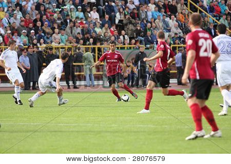TOMSK, Russie - 29 août : Match de Football Championnat de Russie parmi Tom'(Tomsk) - Moscow (Moscou)
