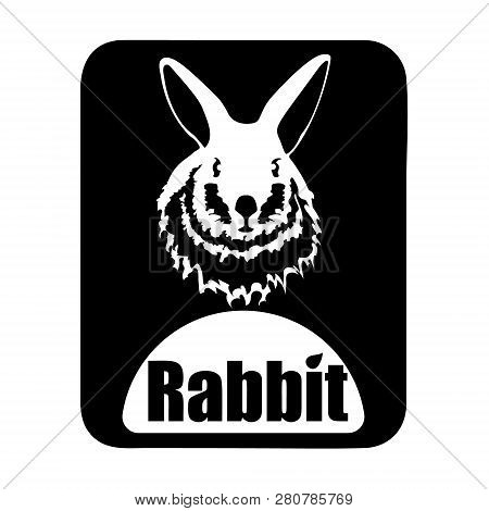 Chinese Calendar Animal Monochrome Logotype Rabbit Head