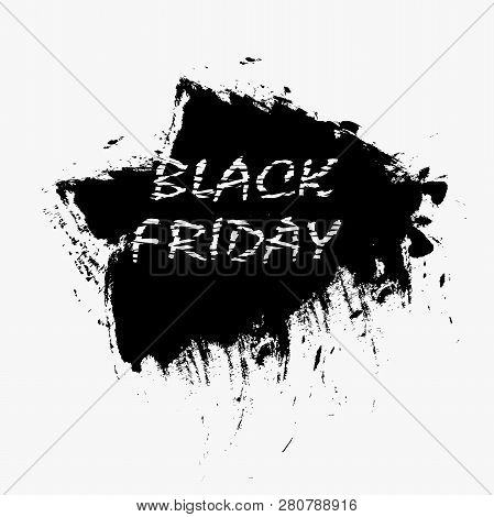 Abstract Vector Black Friday Sale Layout Background. Dark Background. Vector Illustration