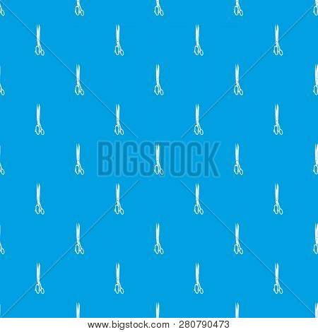 Big Medical Scissors Pattern Seamless Blue Repeat For Any Use