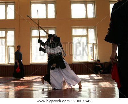 MOSCOW, Federacja Rosyjska - 25 marca: Moskwa XXIX turniej Open na Kendo (Kyu Cap i Dan Cap), Marzec