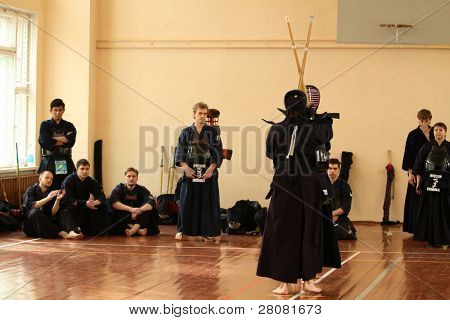MOSCOW, Federacja Rosyjska - 25 marca: Moskwa XXIX turniej Open na Kendo (Kyu Cap i Dan Cap), Marzec