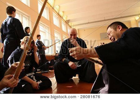 MOSCOW, Federacja Rosyjska - 25 marca: Moskwa XXIX turniej Open na Kendo (Kyu Cap i Dan Cap), Marzec