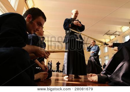 MOSCOW, Federacja Rosyjska - 25 marca: Moskwa XXIX turniej Open na Kendo (Kyu Cap i Dan Cap), Marzec
