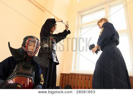 MOSCOW, Federacja Rosyjska - 25 marca: Moskwa XXIX turniej Open na Kendo (Kyu Cap i Dan Cap), Marzec