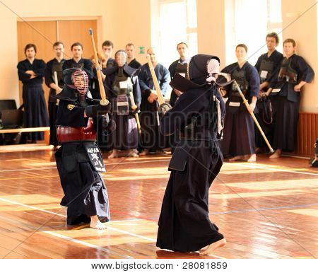 MOSCOW, Federacja Rosyjska - 25 marca: Moskwa XXIX turniej Open na Kendo (Kyu Cap i Dan Cap), Marzec