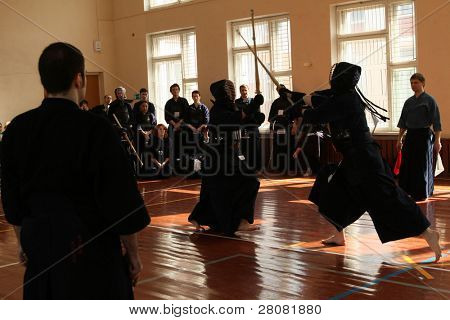 MOSCOW, Federacja Rosyjska - 25 marca: Moskwa XXIX turniej Open na Kendo (Kyu Cap i Dan Cap), Marzec