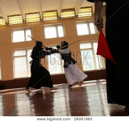 MOSCOW, Federacja Rosyjska - 25 marca: Moskwa XXIX turniej Open na Kendo (Kyu Cap i Dan Cap), Marzec