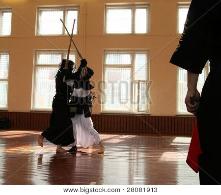 MOSCOW, Federacja Rosyjska - 25 marca: Moskwa XXIX turniej Open na Kendo (Kyu Cap i Dan Cap), Marzec