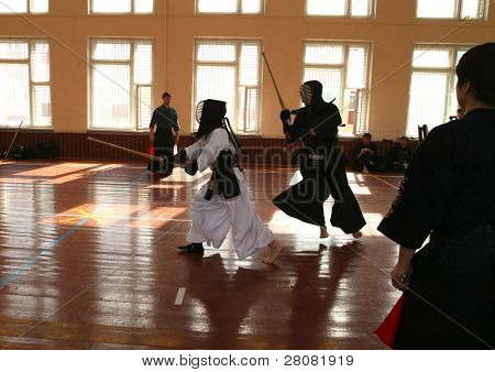 MOSCOW, Federacja Rosyjska - 25 marca: Moskwa XXIX turniej Open na Kendo (Kyu Cap i Dan Cap), Marzec