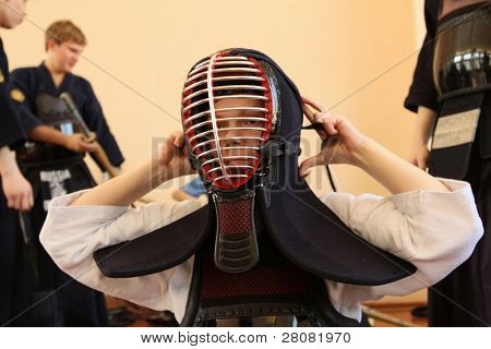 MOSCOW, Federacja Rosyjska - 25 marca: Moskwa XXIX turniej Open na Kendo (Kyu Cap i Dan Cap), Marzec