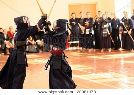 MOSCOW, Federacja Rosyjska - 25 marca: Moskwa XXIX turniej Open na Kendo (Kyu Cap i Dan Cap), Marzec