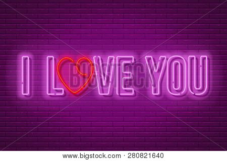 Neon I Love You Design