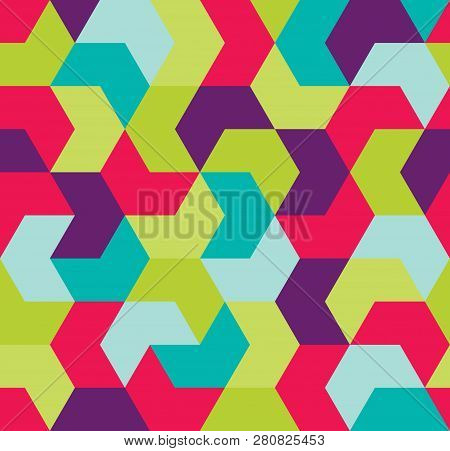 Seamless Pattern. Endless Background Of Geometric Shapes. Arrow Seamless Pattern. Geometric Pattern.